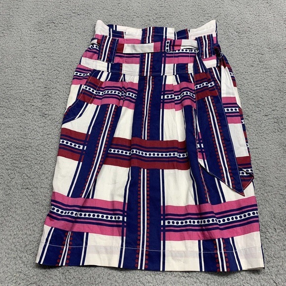 TULLE Skirt Medium Pencil Tulip High Waisted Plaid Belted Pleated Pockets - Picture 2 of 15